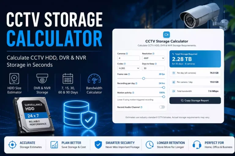 CCTV Storage Calculator: Calculate DVR & NVR Storage
