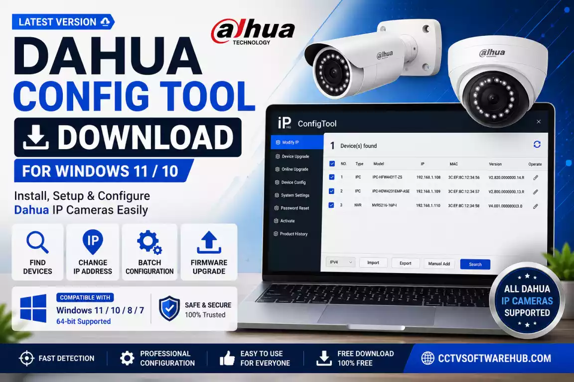 Dahua Config Tool download for Windows 11 and Windows 10